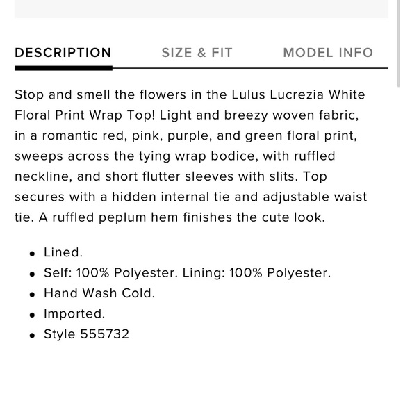 Lulu’s Lucrezia Floral Wrap Top M LAST PRICE DROP B4 DONATION - Picture 14 of 15